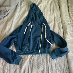 Cropped Sweatshirt Jacket - Size L